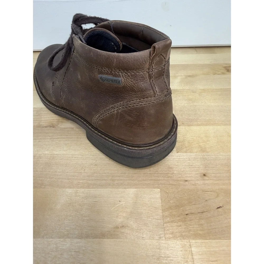 ECCO Men's Gore-Tex Waterproof Brown Leather Chukka Boots EUR 45 US 11-11.5